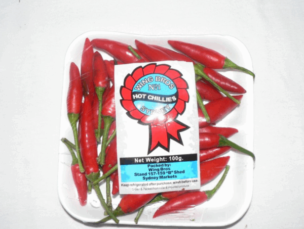 Chilli Birds Eye - Hot - 100 gram punnet